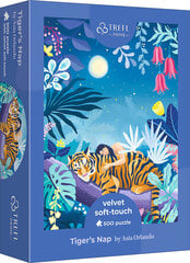 Puzle 500 gabaliņu Velvet Soft Touch Tiger's Nap UFT cena un informācija | Puzles, 3D puzles | 220.lv