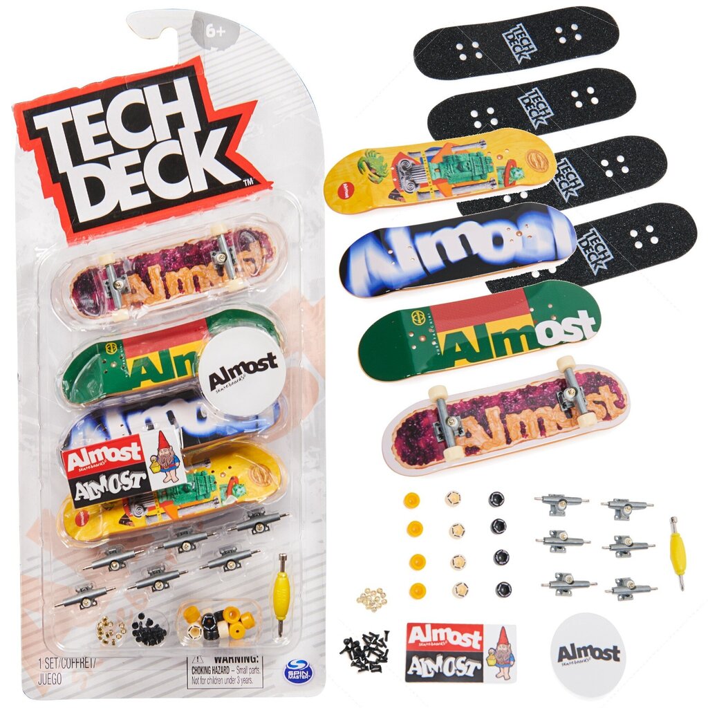 Fingerboard Tech Deck Almost 4-pack skeitbordi цена и информация | Rotaļlietas zēniem | 220.lv