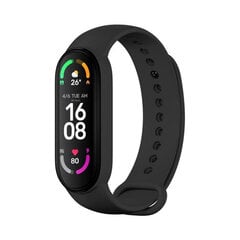 Sport Silikona Siksniņa priekš Xiaomi Mi Band 5/6/7 - Melns цена и информация | Аксессуары для смарт-часов и браслетов | 220.lv