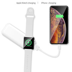 Зарядное устройство 5200 mAh для Apple Watch/iPhone - Белый цена и информация | Зарядные устройства для телефонов | 220.lv