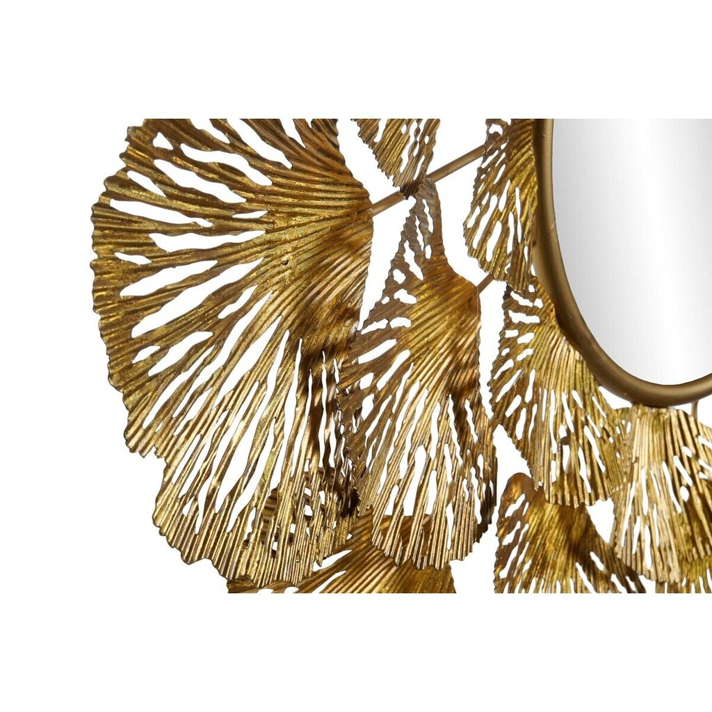 Sienas Spogulis DKD Home Decor 85,7 x 5,7 x 87,6 cm Stikls Bronza Metāls Augu lapa cena un informācija | Spoguļi | 220.lv