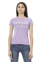 TRUSSARDI ACTION Sieviešu T-krekls. Krāsa ceriņi.100% kokvilna cena un informācija | T-krekli sievietēm | 220.lv