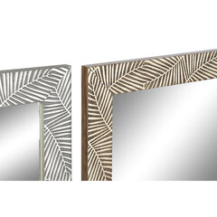 Sienas Spogulis DKD Home Decor 70 x 2 x 97 cm Stikls polistirols Tropiskais Augu lapa (4 Daudzums) cena un informācija | Spoguļi | 220.lv