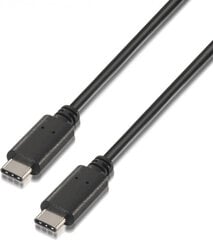 Aisens USB-C Kabelis Aisens A107-0058 Melns 3 m cena un informācija | Savienotājkabeļi | 220.lv