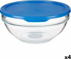 Pasabahce Apaļa Pusdienu Kastīte ar Vāku Chefs Zils 1,135 L 17,2 x 7,6 x 17,2 cm (4 gb.) цена и информация | Посуда для хранения еды | 220.lv