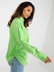 рубашка женская классическая светло-зеленая с резинками цена и информация | Женские блузки, рубашки | 220.lv