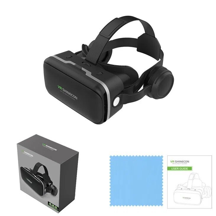Shinecon VR 10 3D (BT) + austiņas + pults Shinecon B01 цена и информация | VR brilles | 220.lv
