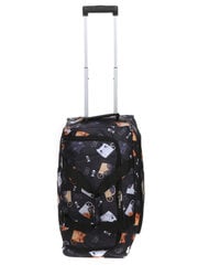 Дорожная сумка на колесиках Airtex Cat 891/55, черная цена и информация | Чемоданы, дорожные сумки | 220.lv