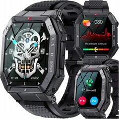 Черные мужские умные часы K55 цена и информация | Смарт-часы (smartwatch) | 220.lv