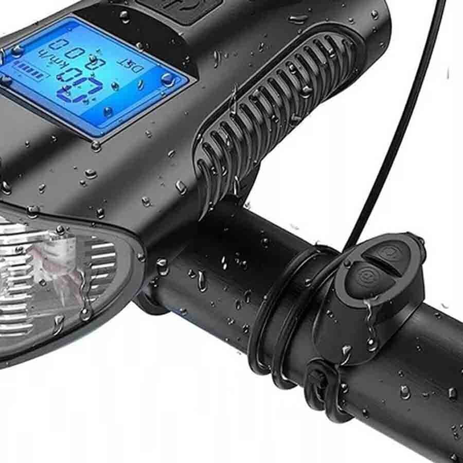 T6 velosipēda lampa ar spidometru цена и информация | Velo lukturi un atstarotāji | 220.lv