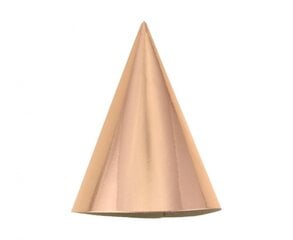 Бумажные шапочки золотисто-розового цвета, 15 шт. цена и информация | Праздничные декорации | 220.lv