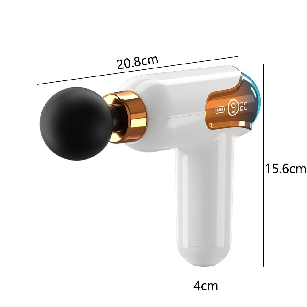 Bezvadu masāžas triecienpistole; Muskuļu masieris ar 4 uzgaļiem; Masāžas pistole; Massage gun LIVMAN LC-002 цена и информация | Masāžas ierīces | 220.lv