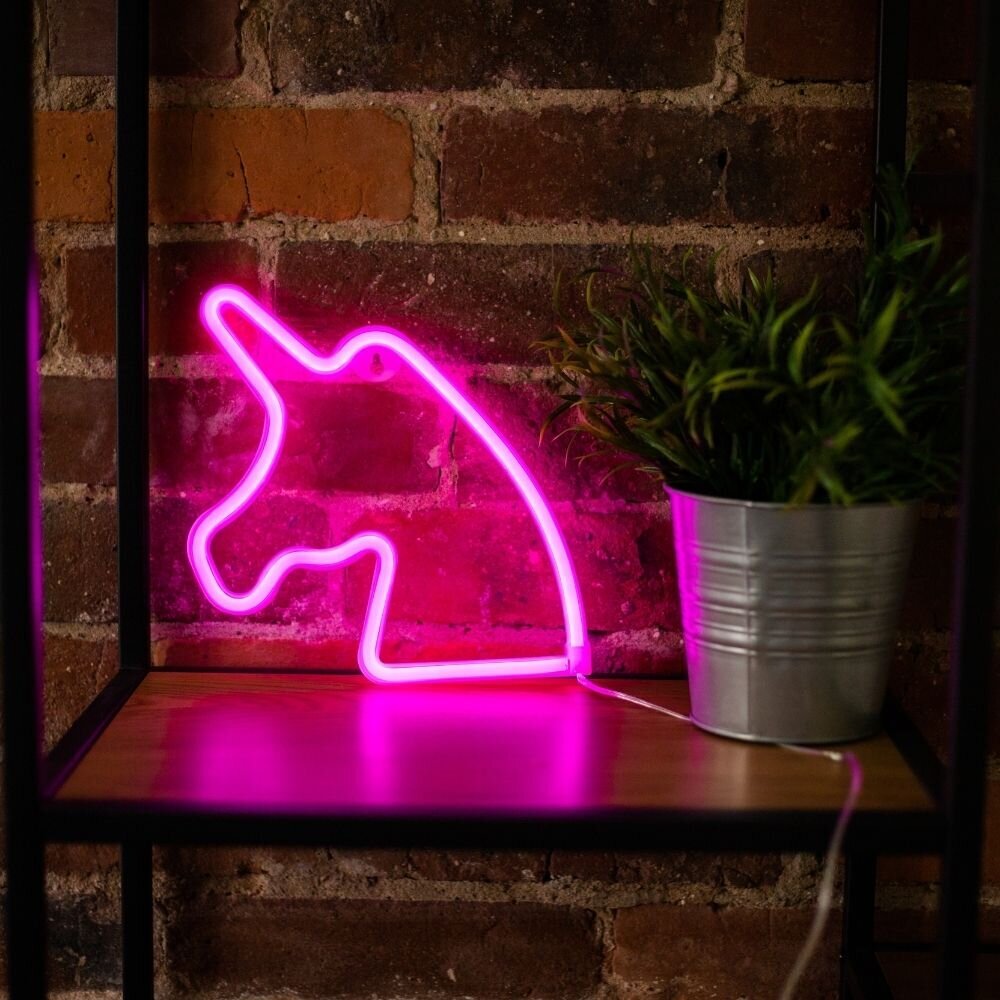 Forever Light neona sienas gaismeklis Unicorn Bat цена и информация | Sienas lampas | 220.lv