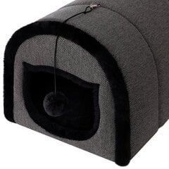 Лежак-домик Doggy, 33x51x30 см, темно-серый цена и информация | Лежаки, домики | 220.lv