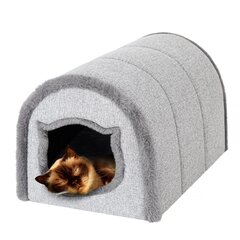 Лежак-домик Doggy, 40 х 29 см, светло-серый цена и информация | Лежаки, домики | 220.lv