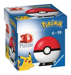 Puzzle 54 elementi 3D Sfēra, Pokemon sarkana цена и информация | Пазлы | 220.lv