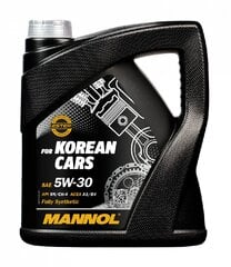 Масло моторное Mannol 7713 for Korean Cars 5W-30, 4 л цена и информация | Моторное масло | 220.lv