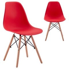 Krēsls DSW Viking, 44 x 46 x 81, sarkans cena un informācija | Virtuves un ēdamistabas krēsli | 220.lv