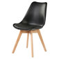 Krēsls DSW Viking ar spilvenu, 41 x 50 x 82, melns cena un informācija | Virtuves un ēdamistabas krēsli | 220.lv