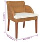 vidaXL virtuves krēsls ar matraci, gaiši brūna dabīgā rotangpalma цена и информация | Virtuves un ēdamistabas krēsli | 220.lv