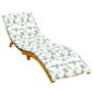 vidaXL sauļošanās krēsla matracis, audums ar lapu apdruku cena un informācija | Krēslu paliktņi | 220.lv