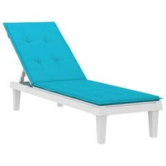 vidaXL sauļošanās krēsla matracis, tirkīzzils audums cena un informācija | Krēslu paliktņi | 220.lv