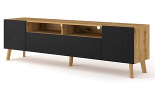 Тумба под телевизор Akl Furniture Luxi, черная/коричневая цена и информация | Тумбы под телевизор | 220.lv