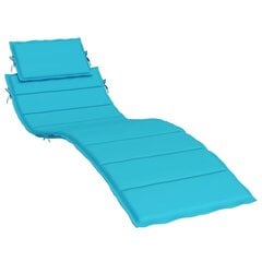 vidaXL sauļošanās krēsla matracis, tirkīzzils audums cena un informācija | Krēslu paliktņi | 220.lv