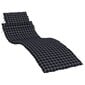 vidaXL sauļošanās krēsla matracis, melns četrstūru raksts цена и информация | Krēslu paliktņi | 220.lv