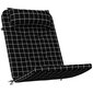 vidaXL dārza krēslu spilveni, 2 gab., melni rūtots oksforda audums cena un informācija | Krēslu paliktņi | 220.lv