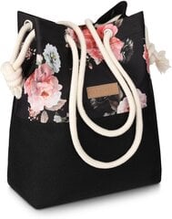 Melna sieviešu somiņa ar ziedu apdruku Zagatto cena un informācija | Sieviešu somas | 220.lv