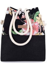 Melna sieviešu somiņa ar ziedu apdruku Zagatto cena un informācija | Sieviešu somas | 220.lv