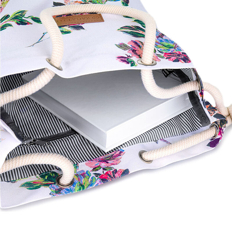 Balta sieviešu somiņa ar ziedu apdruku Zagatto цена и информация | Sieviešu somas | 220.lv