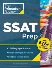 Princeton Review SSAT Prep: 3 Practice Tests plus Review & Techniques plus Drills 2024 cena un informācija | Grāmatas pusaudžiem un jauniešiem | 220.lv
