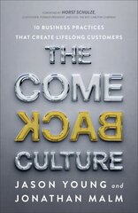 The Come Back Culture - 10 Business Practices That Create Lifelong Customers cena un informācija | Ekonomikas grāmatas | 220.lv