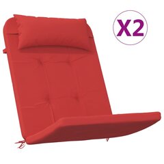 vidaXL dārza krēslu spilveni, 2 gab., oksforda audums, sarkani цена и информация | Подушки, наволочки, чехлы | 220.lv