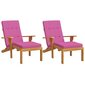 vidaXL dārza krēslu spilveni, 2 gab., oksforda audums, rozā cena un informācija | Krēslu paliktņi | 220.lv