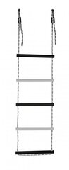 Веревочная лестница, 5 ступеней, белая/черная цена и информация | Шведские стенки | 220.lv