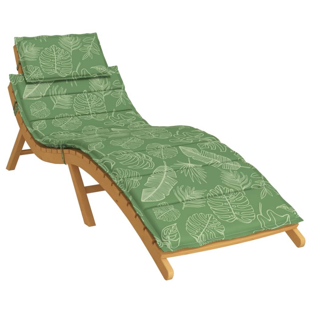 vidaXL sauļošanās krēsla matracis, audums ar lapu apdruku cena un informācija | Krēslu paliktņi | 220.lv