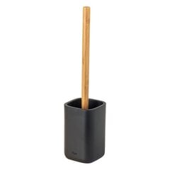 Līnija box zense black: elegants tualetes komplekts ar melniem bambusa elementiem cena un informācija | Vannas istabas aksesuāri | 220.lv