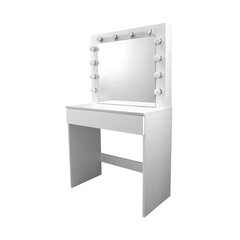 Kosmētikas galds balts paklājs 80 x 140,5 x 40 cm cena un informācija | Kosmētikas galdiņi | 220.lv