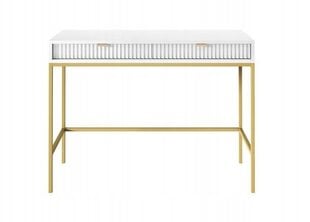 Kosmētiskais galds balts paklājs 104 x 78 x 50 cm cena un informācija | Kosmētikas galdiņi | 220.lv