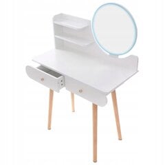 Kosmētikas galda stazer balts 80 x 120 x 40 cm цена и информация | Туалетные столики | 220.lv