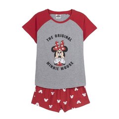 Летняя пижама Minnie Mouse, красная / серая цена и информация | Женские пижамы, ночнушки | 220.lv