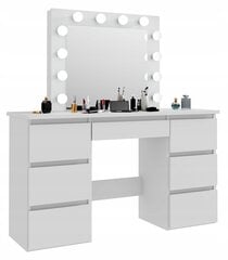 Kosmētikas galds Martigo plus balts paklājs 120 x 75 x 43cm цена и информация | Туалетные столики | 220.lv