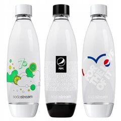 SodaStream pasaku pudeles 1 l 3 vienības cena un informācija | Gāzētā ūdens aparāti | 220.lv