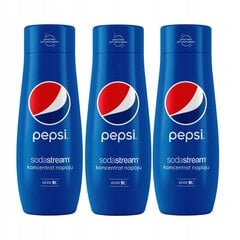 3 × SodaStream Pepsi sīrups 440 ml цена и информация | Аппараты для газирования воды | 220.lv