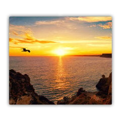 Tulup Griešanas dēlis, Saulrieta jūra, 60x52 cm cena un informācija | Griešanas dēlīši | 220.lv