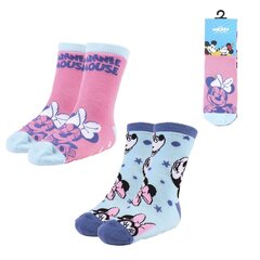 Противоспадающие носки Minnie Mouse 2 штук Разноцветный цена и информация | Носки, колготки для девочек | 220.lv