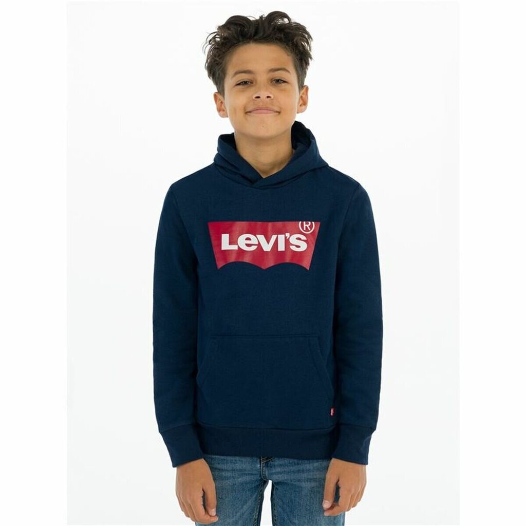 Bērnu Sporta Krekls ar Kapuci S KNIT TOP Levi's 9E8778 Tumši zils цена и информация | Zēnu jakas, džemperi, žaketes, vestes | 220.lv